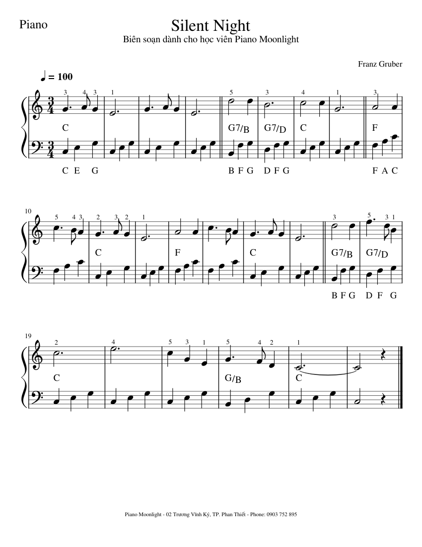 Silent Night Sheet music for Piano (Solo) | Musescore.com