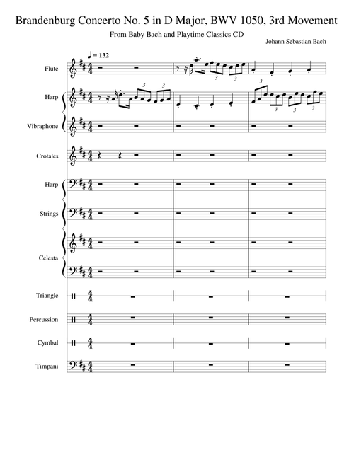 Brandenburg Concerto No.5 in D major, BWV 1050 – Johann Sebastian Bach Brandenburg Concerto No. 5 in D Major, BWV 1050, 3rd Movement