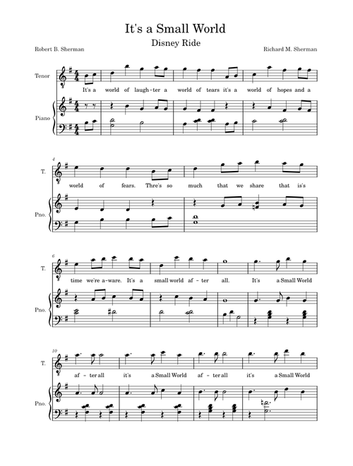 It's a Small World - Richard M Sherman/Robert B. Sherman