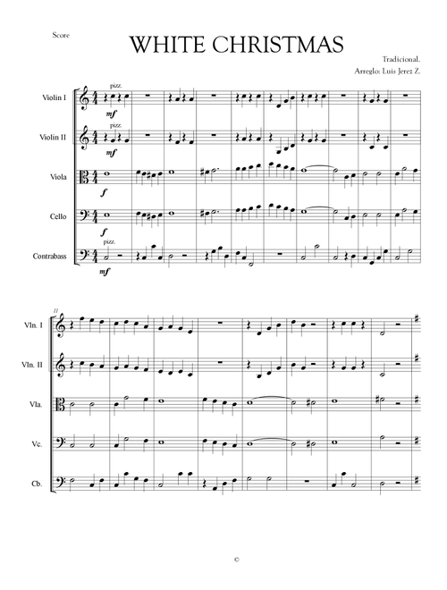 White Christmas (Arr. Luis Jerez Z.) - Dave Koz & Kelly Sweet (String Quartet)