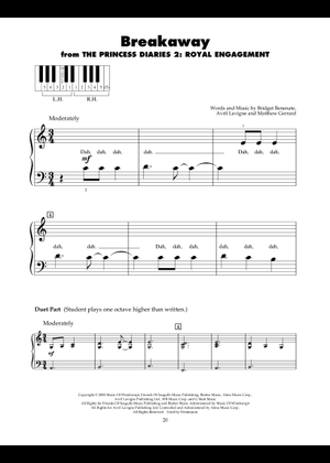 Play Official version of Breakaway Sheet Music by Kelly Clarkson for ...