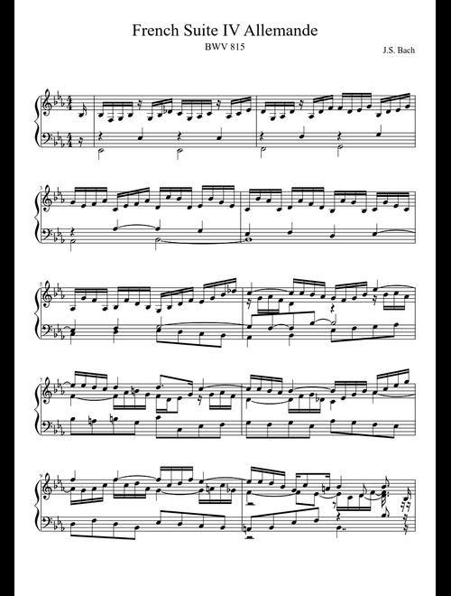 French Suites (A= 440Hz) sheet music by verits99 | Play, print