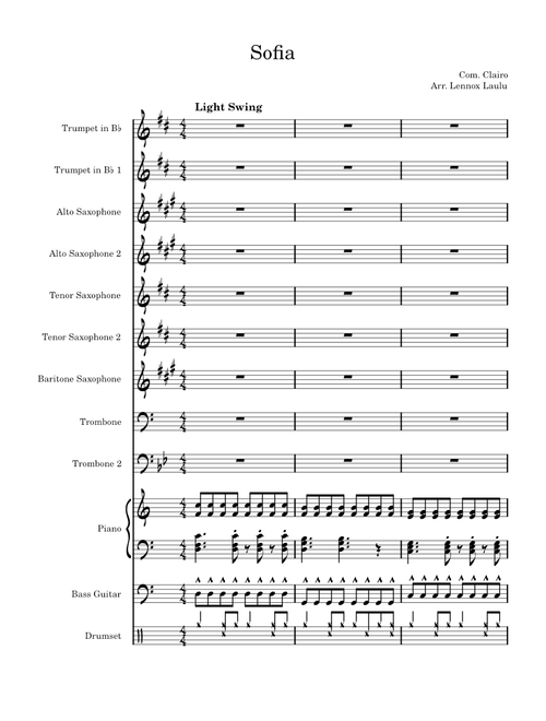Sofia – Clairo (For Jazz Combo)