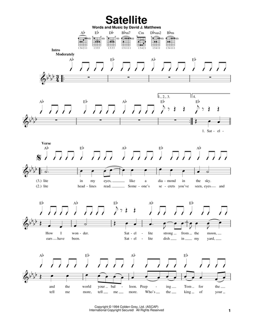 Satellite - Dave Matthews Band (Easy Guitar)