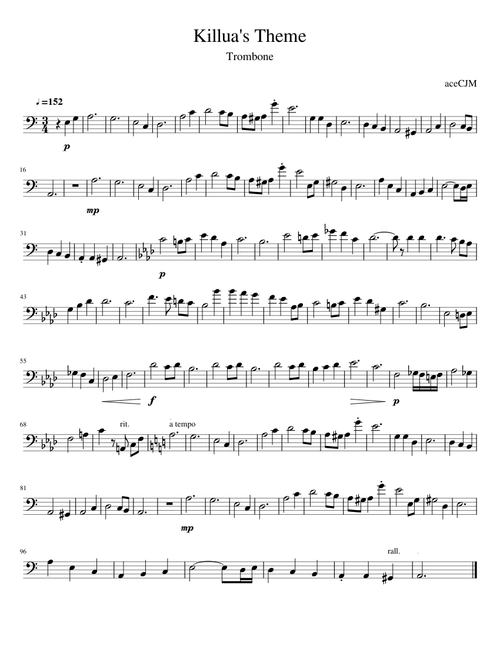 Killua's Theme - Trombone