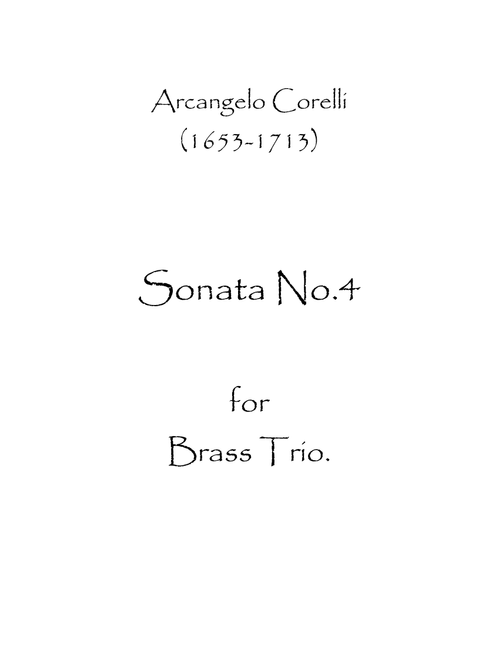 Sonata No.4 (Arr. Spence Bundy) (Brass Ensemble)