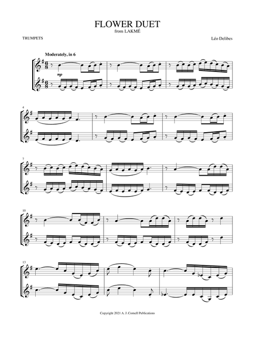Flower Duet (from Lakmé) (Arr. Mark Phillips) - Léo Delibes (Trumpet Duet)