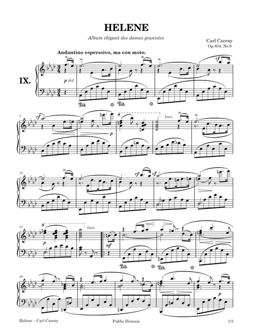 Helene – Carl Czerny