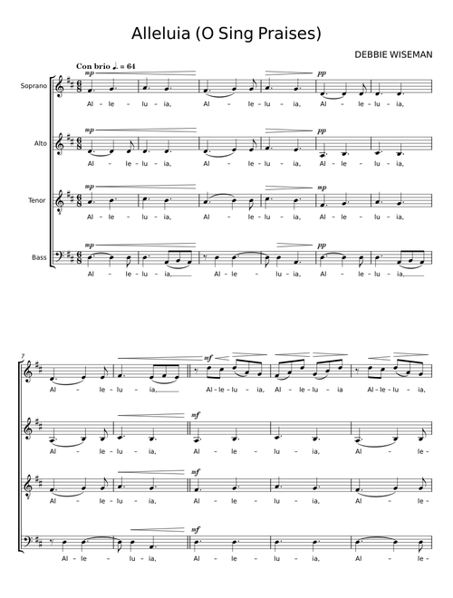 Alleluia (O Sing Praises) - Debbie Wiseman