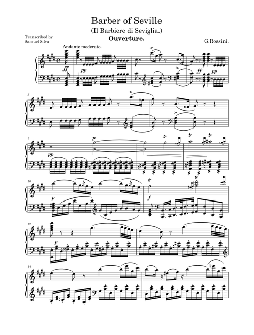 Barber of Seville, Overture