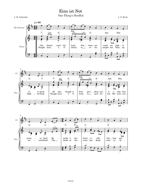One Thing's Needful - Bach (BWV 453)