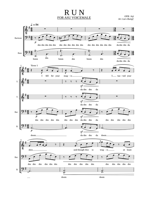 Run – Joji FOR ASU VOICEMALE