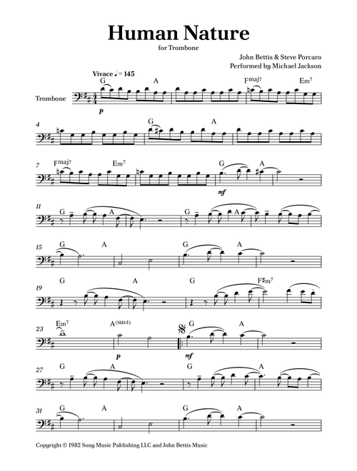 Human Nature (Arr. Caio Costa) - Michael Jackson (Trombone Solo)