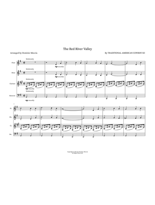 The Red River Valley (Arr. Dominic Meccia) - Traditional American Cowboy So (Small Ensemble)