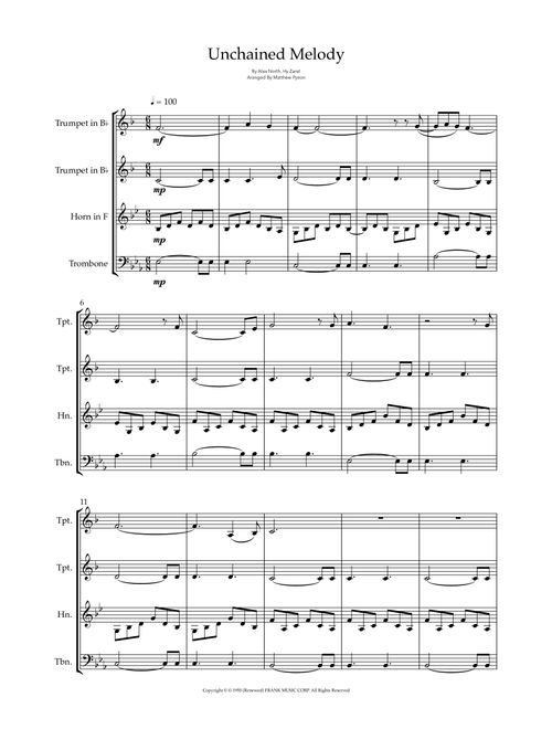 Unchained Melody (Arr. Matthew pyeon) - Al Hibbler (Brass Ensemble)