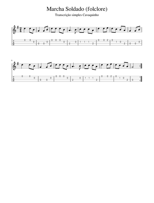 Marcha Soldado – Música Popular Tradicional Brasileira
