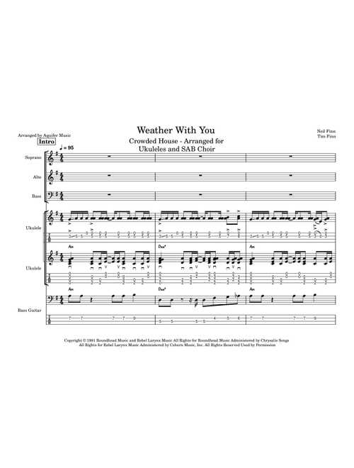 Weather With You (Arr. Aquifer Music) - Crowded House (Small Ensemble)