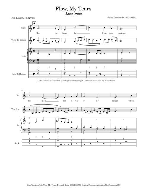 Flow, My Tears – John Dowland