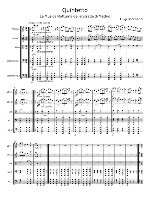 La Musica Notturna Delle Strade Di Madrid, Op. 30 No. 6, G. 324 (Night Music Of The Streets Of Madri