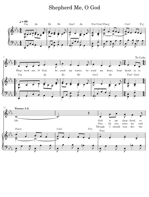 Shepherd Me, O God – Marty Haugen