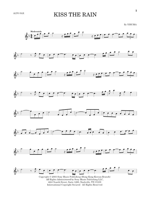 Kiss The Rain - Yiruma (Alto Sax Solo)