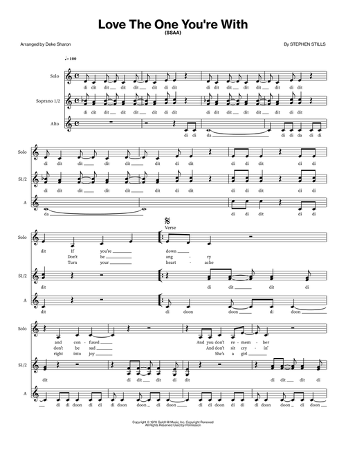 Love The One You're With (Arr. Deke Sharon) - The Isley Brothers (Choral, 4-Part)