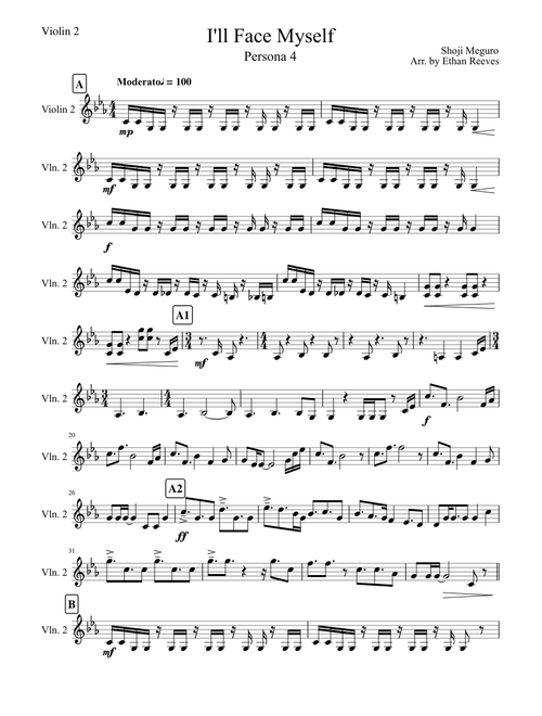 I'll Face Myself: 2nd Violin