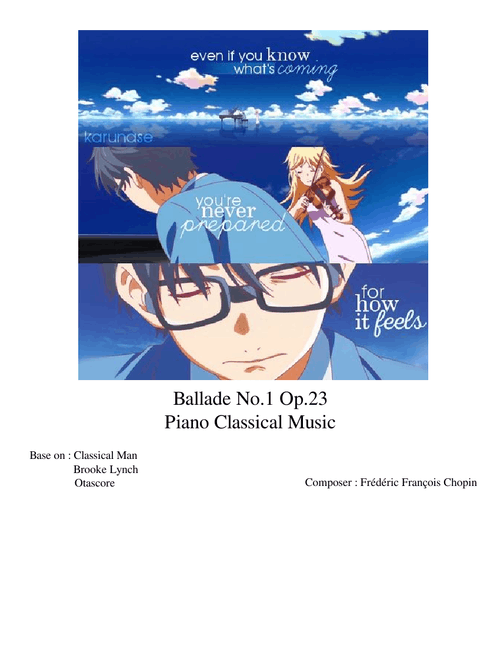 Chopin Ballade No 1 Op 23