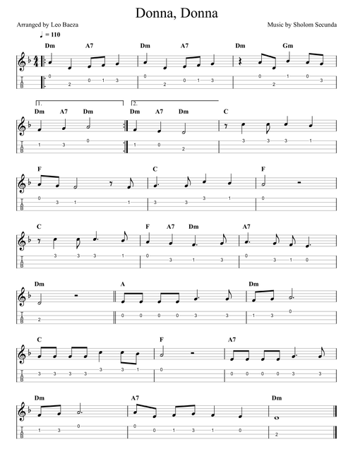 Dona Dona (Arr. Leo Baeza) - Teddi Schwartz, Sheldon Secunda, Arthur Kevess (Ukulele)