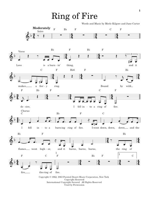 Ring Of Fire - Johnny Cash (Pro Vocal)