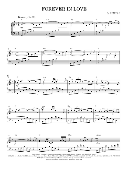 Forever in love - Kenny G (Piano Solo)