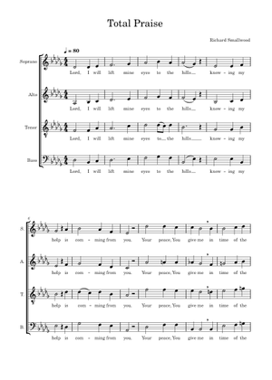 Total praise - Richard Smallwood Sheet Music for Piano, Bass