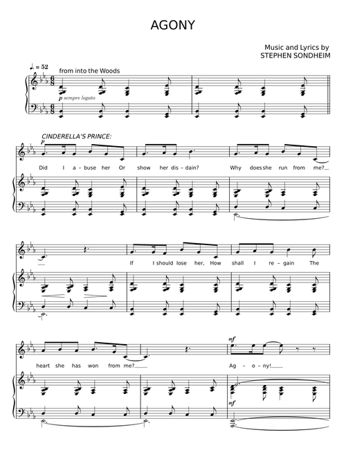 Agony - Stephen Sondheim