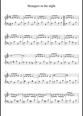 Free Strangers In The Night by Frank Sinatra sheet music