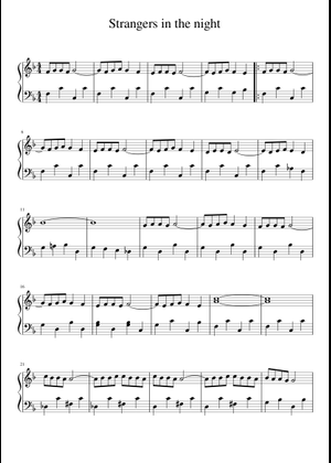 Strangers In The Night Sheet Music and Tab with Chords for Guitar