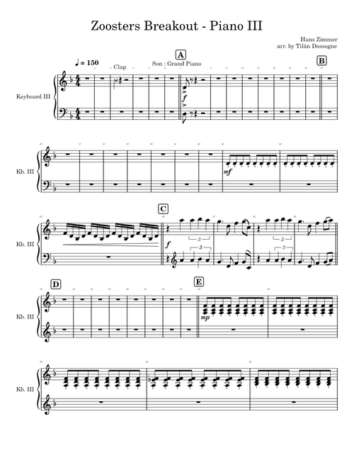 Zoosters Breakout - Piano III