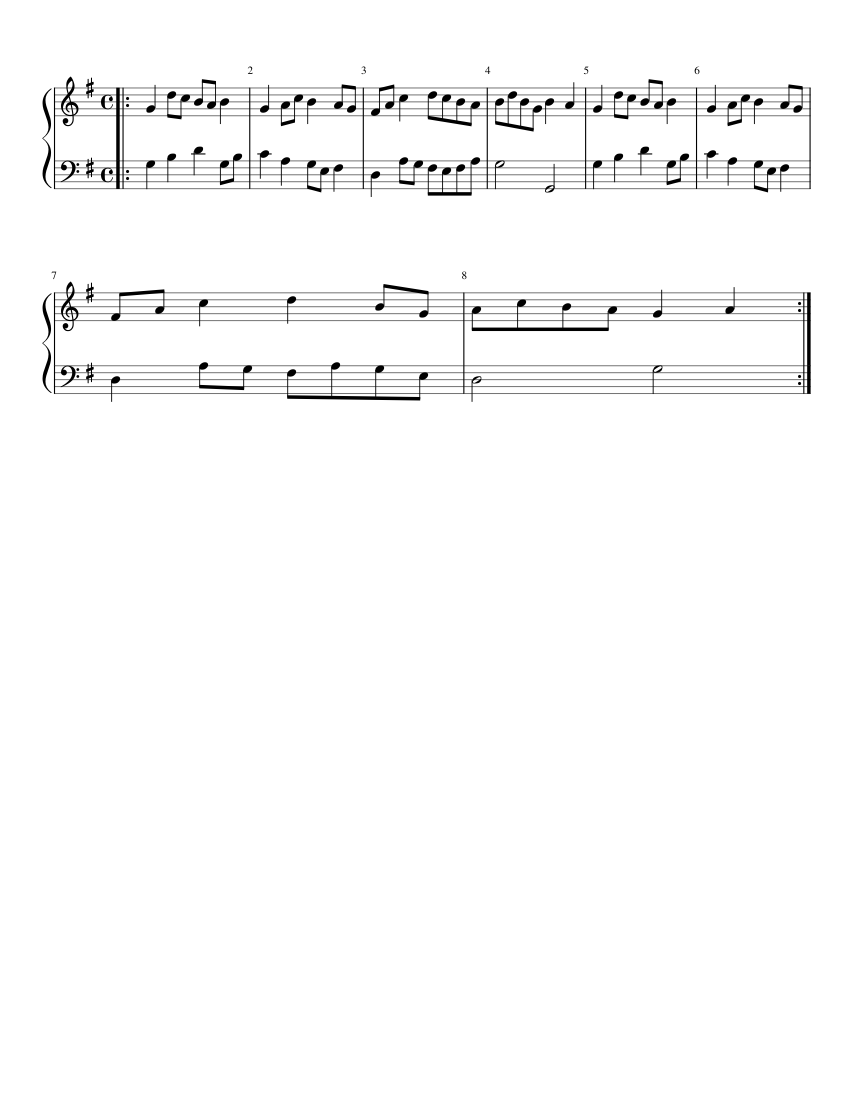 Counterpoint writing practice Sheet music for Piano (Solo)