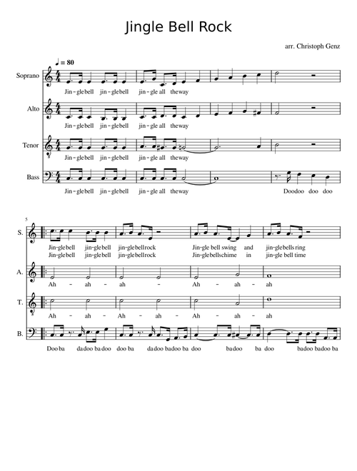 Jingle Bell Rock – Bobby Helms Jingle Bell Rock SATB A-cappella