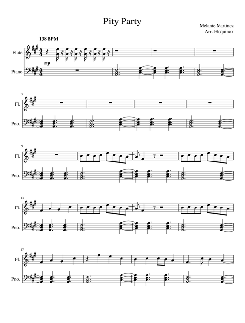 Flute, Piano, & (?) *Pity Party* ~ Melanie Martinez 45% DONE