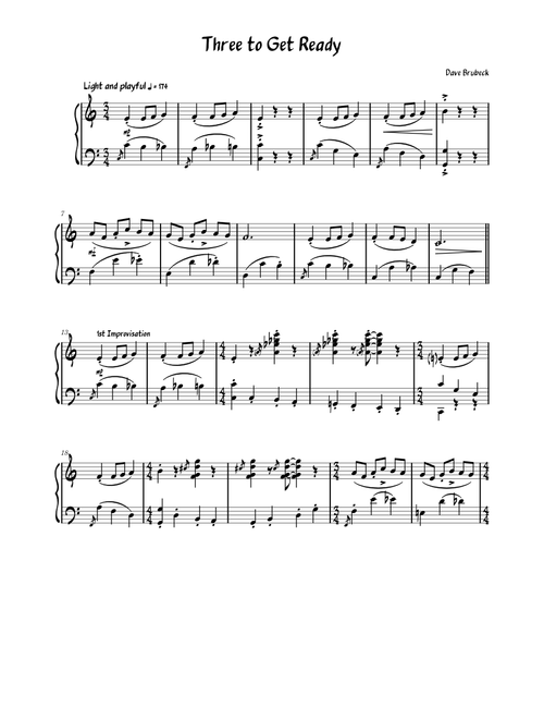 Three to Get Ready – Dave Brubeck