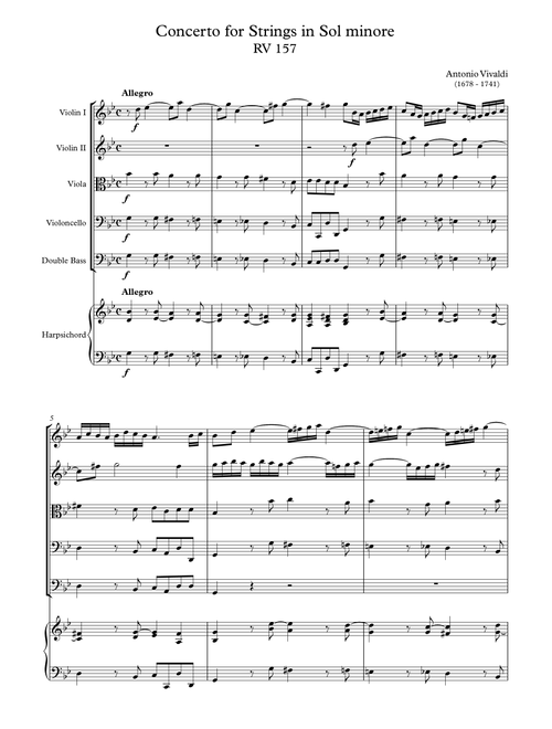 Concerto for Strings in Sol minore RV 157 - Antonio Vivaldi (Orchestra)