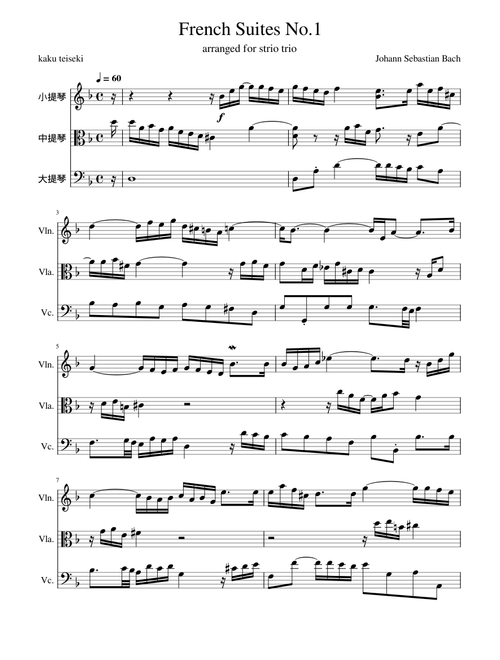 French Suites No.1 Allemande