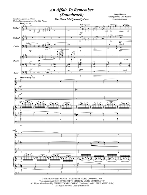 An Affair To Remember (our Love Affair) (Arr. Uwe Roessler / Rössler / Rassler) - Harry Warren, Leo McCarey, Harold Adamson (String Ensemble)