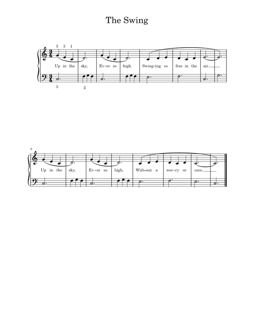 Michael aaron grade 1 the swing sheet music for piano solo