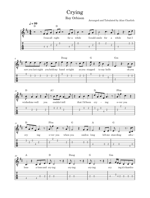 Crying – Roy Orbison Crying