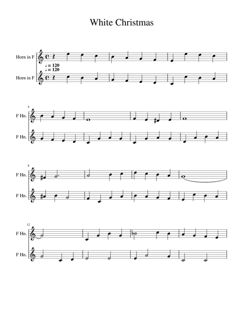 White Christmas Horn Duet