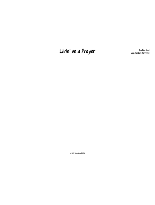 Livin' on a Prayer (For Jazz Band)