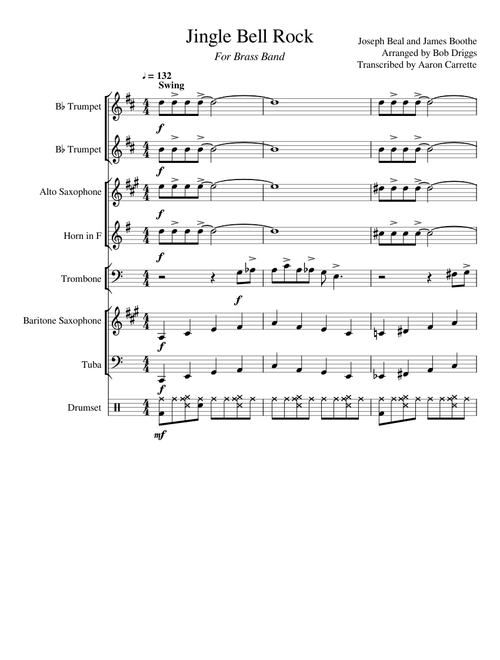 Jingle Bell Rock for brass band