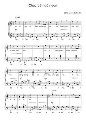 Image Lưu Hà An image beautiful - Free Chúc Bé Ngủ Ngon - Lưu Hà An by Ngo_Duong_Hoang_An sheet ...