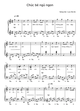 Free Chúc Bé Ngủ Ngon - Lưu Hà An by Ngo_Duong_Hoang_An sheet ... Image Lưu Hà An image beautiful - Free Chúc Bé Ngủ Ngon - Lưu Hà An by Ngo_Duong_Hoang_An sheet ...